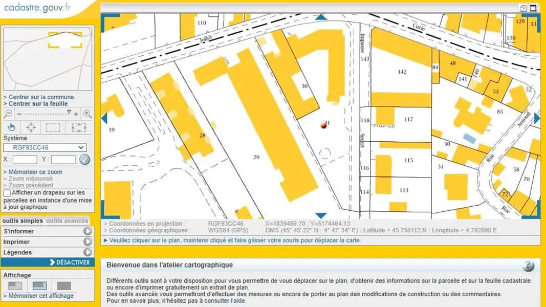 Plans du cadastre